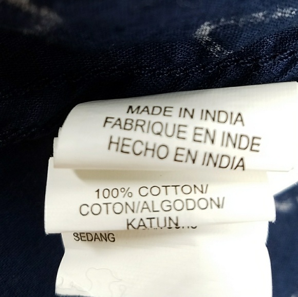 Lucky Brand Navy Shirt Size Small Horseshoe Design - Picture 6 of 6